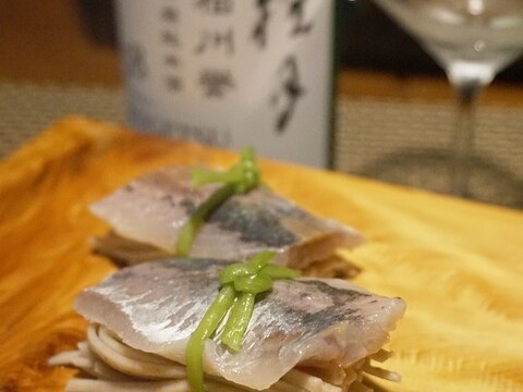 【高知食材】〆鯵のにぎり蕎麦寿司